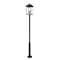 Z-Lite Beacon 4 Light Outdoor Post Mount Fixture, 16in. W x 125.5in. H, Black 568PHXXLR-5010P-BK - alternate 1